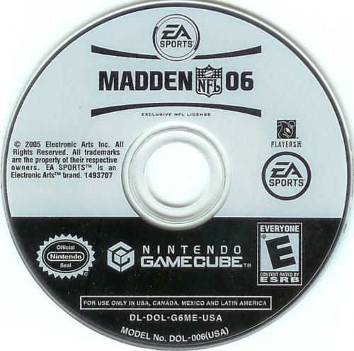 Madden NFL 06 (Europe) Disc Scan - Click for full size image